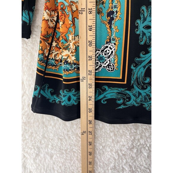 Eva Varro Blouse Top Women’s Size Medium Art To Wear 3/4 Sleeve Artsy - Picture 2 of 5